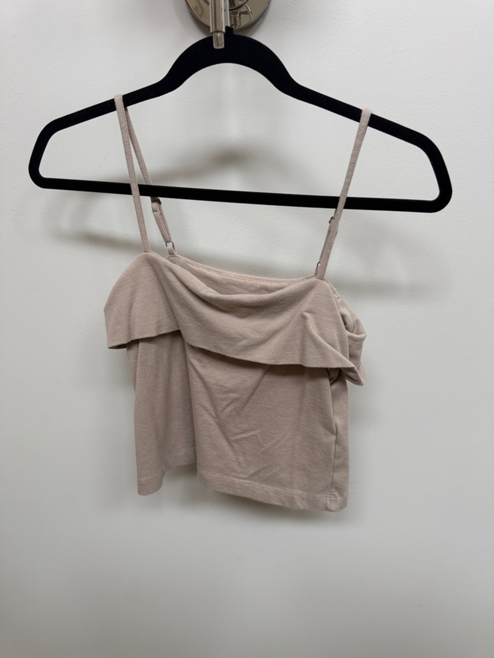 Anthropologie Women's Beige Ruffle Camisole Top